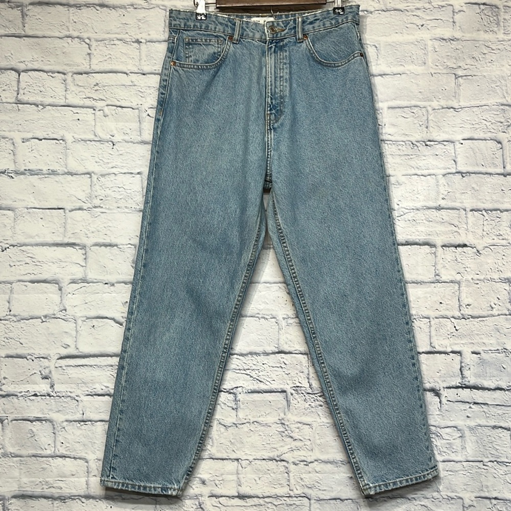 ZARA Medium Wash 100% Cotton Denim Straight Leg Jeans